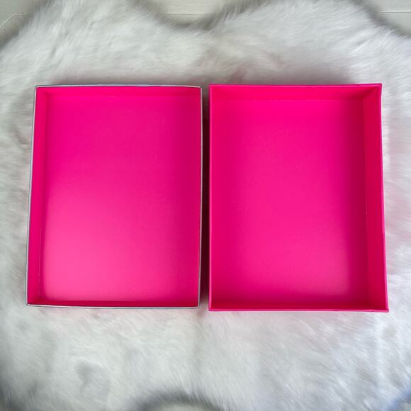 💕 Victoria’s Secret PINK Gift Display Decor Box Silver Holograph Logo Black Bow - Picture 9 of 16
